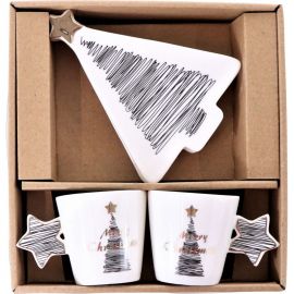 Vánoční espresso set z porcelánu