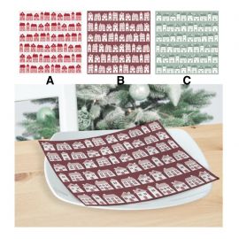 Papírové ubrousky s domečky - 3 barvy, 20ks