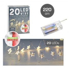 Mini LED řetěz s hvězdičkami - 220 cm