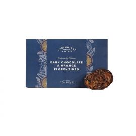 Cartwright & Butler - Dark Chocolate & Orange Florentines Florentinky s tmavou čokoládou a pomerančem, 100 g