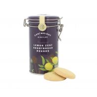 Cartwright & Butler - Lemon Zest Shortbread Rounds Sušenky s citronovou kůrou v plechové dóze, 200 g