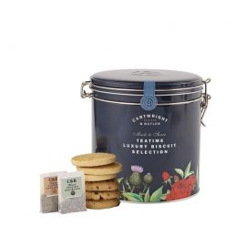 Cartwright & Butler - Teatime Luxury Biscuit Selection Dóza s mixem sušenek a čajů, 580 g